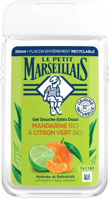 Obrázok produktu pre Le Petit Marseillais sprchový gél Mandarínka a limetka, 250 ml - Svieža starostlivosť z Francúzska