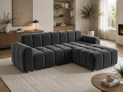 Produktbild von FURMEB 24 komfortables Ecksofa MILO rechte Seite 255 x 170 cm Magic Velvet 2272