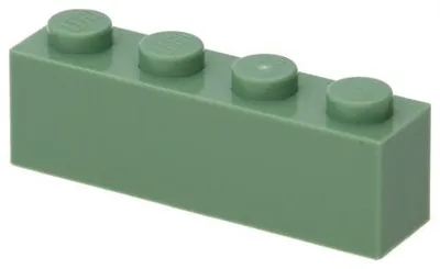 Produktbild von 10x LEGO Stein 1x4 (3010) - Sandgrün