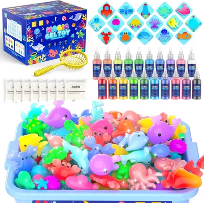 Productafbeelding van Hot bee magic water gel elves craft kit met 14 kleuren - Aqua gelz set voor kinderen 4-10 jaar