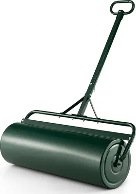 Produktbild von GOPLUS Rasenwalze 90cm 63L, Gartenwalze befüllbar mit Schmutzabweiser, Gartenwalze Handwalze mit Wasser & Sand, Rasenroller Ackerwalze für Garten (Grün)