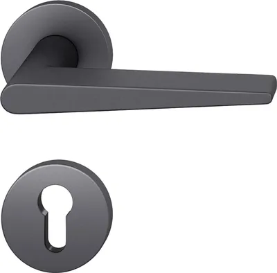 Produktbild von FSB Drückergarnitur 12 1005 ASL auf Rosette PZ - Aluminium schwarz matt
