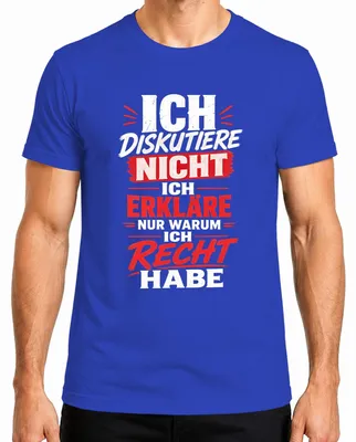 Imagen del producto de Camiseta azul para hombre con el texto: "No discuto, solo explico"