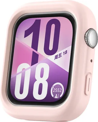 Produktbild von Silikon Schutz Hülle für Huawei Watch Fit 4 Half Coverage Gehäuse Rosa