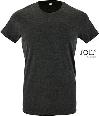 Produktbild von SOLs 00553 | Regent Fit Herren T-Shirt - Farbe: Charcoal Melange - Größe: XS
