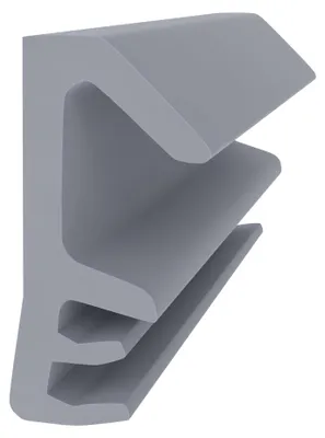 Produktbild von Flügelfalzdichtung für Holzelemente und Holzfenster - Grau - 6 Meter - 12 mm Falzhöhe - Fenster- und Türdichtung Flügel - Zimmertürdichtung Gummi