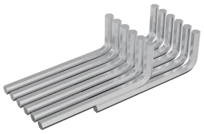 Image de vidaXL Clé Allen 1800 pcs argent 32 x 86 mm acier
