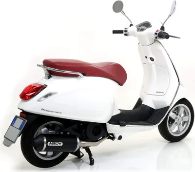 Produktbild von ARROW Auspuff DARK URBAN für Piaggio Vespa Primavera 125/150 2014-2016, Aluminium schwarz (Nur mit A