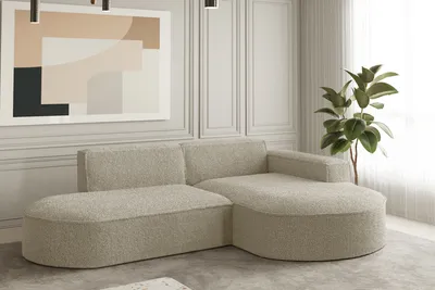 Produktbild von Kaiser Möbel Ecksofa Designer MODENA STUDIO stoff LOOP Beige Rechts