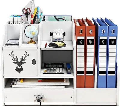 Productafbeelding van Famanu Bureauorganizer met lade - Wit (Staghorn-wit)