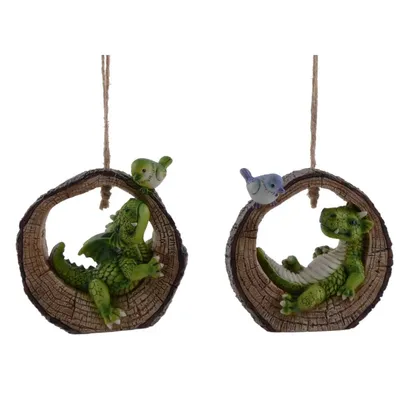 Produktbild von "Hallo kleiner Freund" 2er Set Hänger kleine Drachen mitVogel
