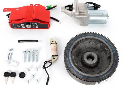Obrázok produktu pre Prestavbová súprava E-start so zotrvačníkom, štartérom a zámkom zapaľovania, vhodná pre Honda GX340/GX390 11-13 k, červená