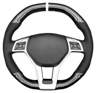 Produktbild von Lenkradbezug aus Wildleder und PolyurethanKarbonfaser für Mercedes Benz AMG 2015