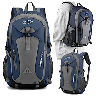 Produktbild von Trekking- und Wanderrucksack 40 L aus Polyester - Blau - Wasserdicht mit USB