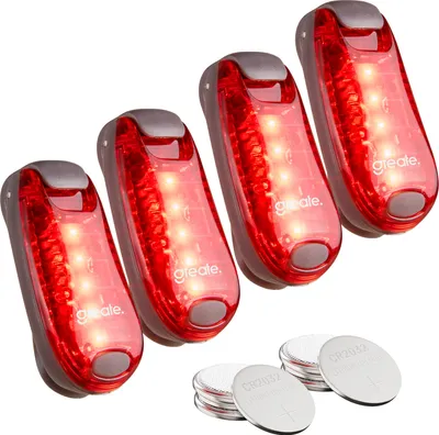 Produktbild von greate 4x LED Blinklicht Schulranzen - Blink Licht, Licht Clip Kinder, Schulranzen Leuchtanhänger, Rucksacklicht Kinder