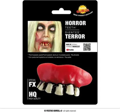 Obrázek produktu pro Strašidelné zombie zuby s termoplastickou pastou Halloween 2026