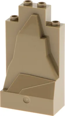 Produktbild von 1x Lego Felsen Panele 2x4x6 dunkel beige Berg Batman 70909 6507899 57512 47847
