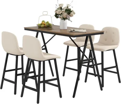 Obrázek produktu pro Sada barových stolů - Barový stůl - Sada barových židlí - Bistro stůl - Vysoký jídelní stůl - Průmyslový design