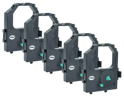 Produktbild von vhbw 5x Farbband Schriftband kompatibel mit Lexmark 2591N Nadeldrucker, Bondrucker - Schwarz