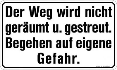 Produktbild von Warnschild - Der Weg wird nicht ... - 308760 - Gr. 50 x 30 cm