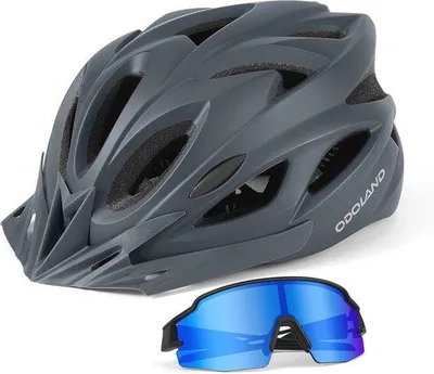 Produktbild von Famanu Fahrradhelm Set mit Brille - Schwarz