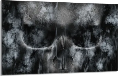 Obrázek produktu pro Kryt varné desky 80x52cm 1-dílný kryt sklokeramické varné desky, lebka černá