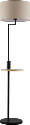 Produktbild von Lindby Stehlampe Zinia, schwarz, Ablage, USB-Anschluss