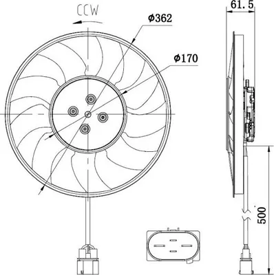 Obrázok produktu pre Spojka, ventilátor chladiča NRF 47931