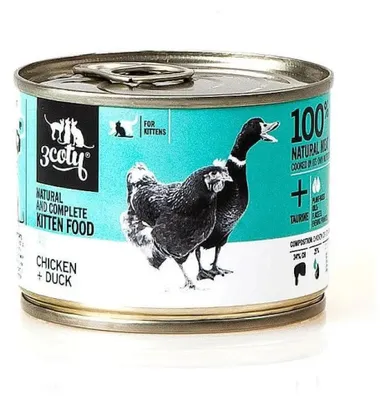 Image de 3COTY 42. Poulet et canard (chat) - nourriture humide pour chats - 180 g.