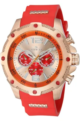Obrázok produktu pre Invicta I-Force 43004 Pánske Hodinky - Quartz Hnací Mechanizmus - Nerezová Oceľ s Červeným Ciferníkom - 50 mm