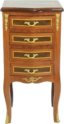Image de Casa Padrino Commode baroque en acajou avec 4 tiroirs - Fait main en bois massif