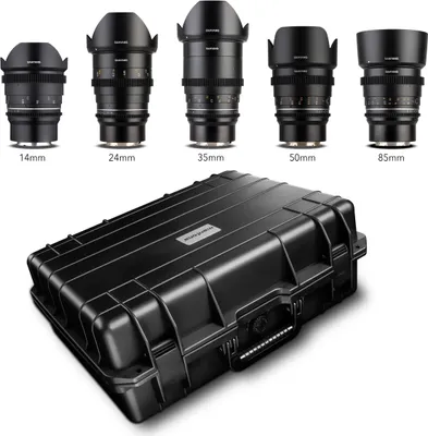 Produktbild von Samyang MF 14mm/24mm/35mm/50mm/85mm MK2 VDSLR Videoobjektive Kofferset für Sony E (1023196)