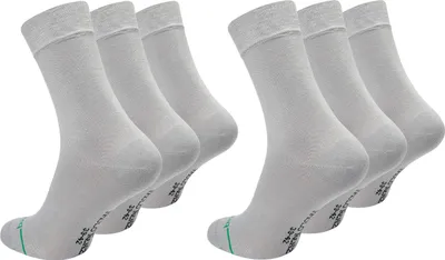 Produktbild von Paolo Renzo Bambus Business Socken Damen & Herren 6 Paar 39/42 Hellgrau