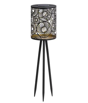 Produktbild von Dehner Solar-Laterne Rabat, Stehleuchte, warmweiß, Ø 18.5 cm, Höhe 69 cm, Metall / Kunststoff, schwarz