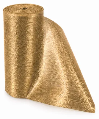 Produktbild von G.schmückt Tischläufer Weihnachten 28cm, Tischband Advent Deko zuschneidbar auf Rolle, Glänzend Gold 6 Meter