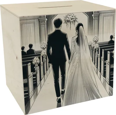 Produktbild von Hochzeit Spardose aus Holz