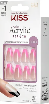 Produktbild von KISS Salon Acryl Französisch Farbe Quadratisch