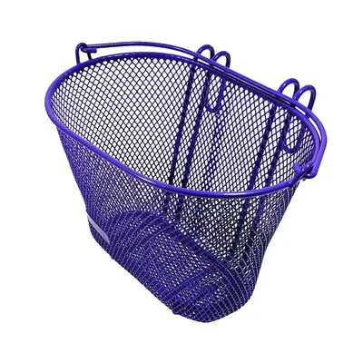 Produktbild von Kinder Fahrradkorb lilaLenkerkorb Metall vorne Korb Kinder Fahrrad 20x18x10cm