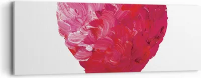 Produktbild von Bild auf Leinwand - Leinwandbild - Einteilig - Rot Herz Aquarell - 90x30cm - Wand Bild - Wanddeko - Wandbilder - Leinwanddruck - Bilder - Wanddekoration - Leinwand bilder - Wandbild - AB90x30-4158