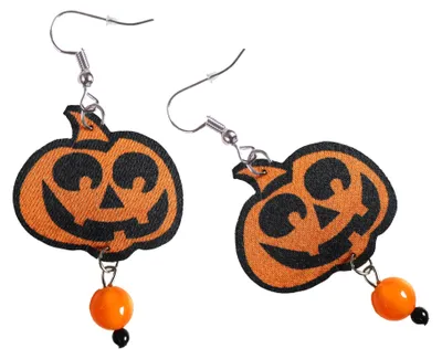 Obrázok produktu pre Náušnice z halloweenskej tekvice