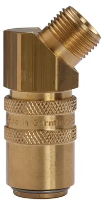 Produktbild von Riegler Temperierkupplung DN 9 mit Außengewindeanschluss, G 3/8 45°