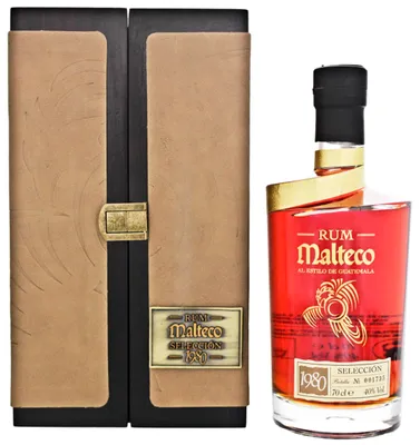 Produktbild von Malteco Rum Selección 1980 | Limitierter Premium Rum aus Guatemala | 0,7L 40% Vol. | Melasse Rum gereift im Bourbonfass | komplex & weich mit Vanille, Karamell & Gewürzen