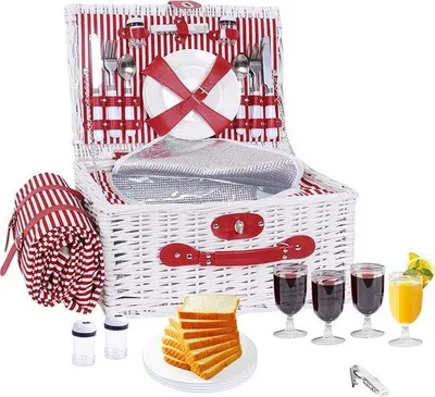 Image de Panier de pique-nique en osier - Été - Pique-nique - Panier - Réutilisable