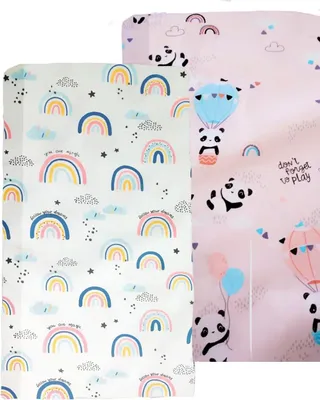 Produktbild von Set von 2 Baby Spannbettlaken 60 x 120 cm, Weiche Mikrofaser Bettlaken, Atmungsaktiv, für Kinderbett