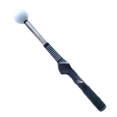 Produktbild von Teleskop-Golfschwung-Übungsstock mit rutschfestem Gummigriff, ergonomischer Griff, Golfschwungtrainer, Golf-Trainingshilfe