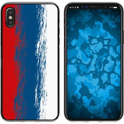 Produktbild von PhoneNatic Case kompatibel mit Apple iPhone X / XS Silikon-Hülle WM Russland M9