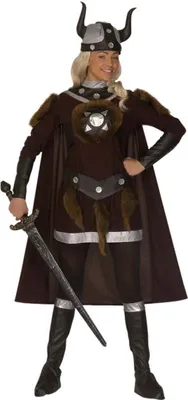 Produktbild von Wikingerfrau Kriegerin Kostüm Deluxe