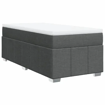 Produktbild von Boxspringbett mit Matratze Dunkelgrau 90x200 cm Stoff
