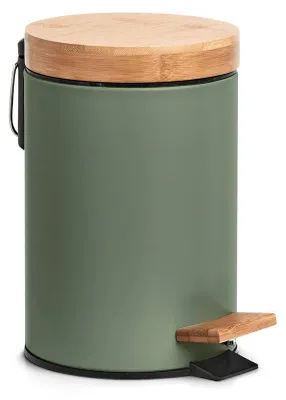 Produktbild von ZELLER Treteimer 3l salbeifarben, Bambus 16,8x24cm