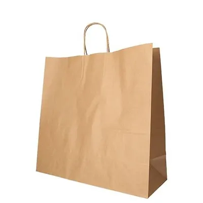Produktbild von Papstar Papiertüten 35 x 35 x 14 cm braun mit gedrehtem Tragegriff 10 x 25 Stück